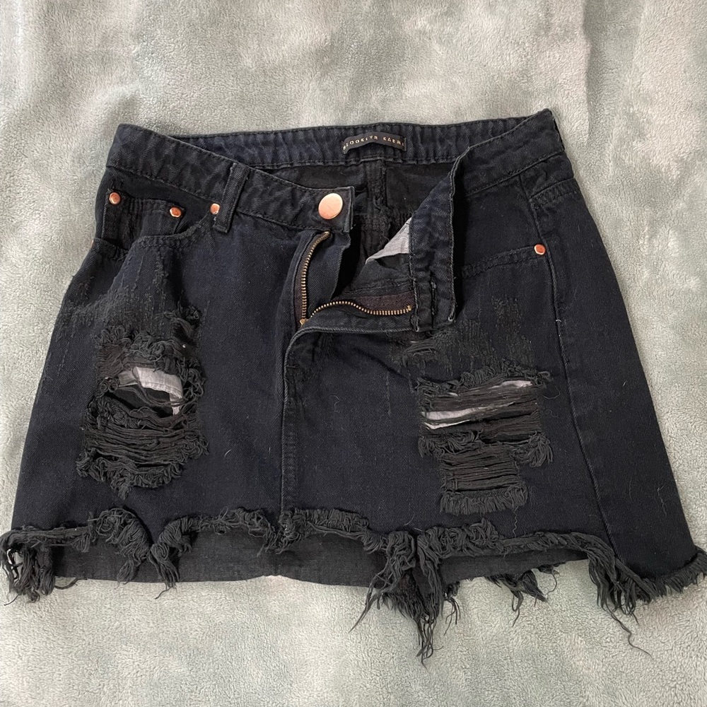 Black jean skirt